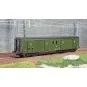 VB-353-Ree Modeles VB353 Fourgon à bogies, ex-PLM, métallisé, vert 306, SNCF, feux fonctionnels