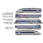 TGV RENOV 1 trainset no. 91 SR10, 5 units, Atlantique SNCF - HO - T... TGV-014-TGV RENOV 1 trainset no. 91 SR10, 5 cars, Atlantique SNCF, DCC Sound - HO - TGV014S - TGV-014