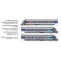 Set de 3 éléments complémentaires TGV RENOV 1 n°91, Atlantique SNCF... TGV-015-Set de 3 éléments complémentaires TGV RENOV 1 n°91, Atlantique SNCF - REE Modèles TGV015 - HO 1/87