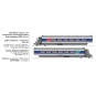 Set de 2 éléments complémentaires TGV RENOV 1 n°91, Atlantique SNCF... TGV-016-Set de 2 éléments complémentaires TGV RENOV 1 n°91, Atlantique SNCF - REE Modèles TGV016 - HO 1/87