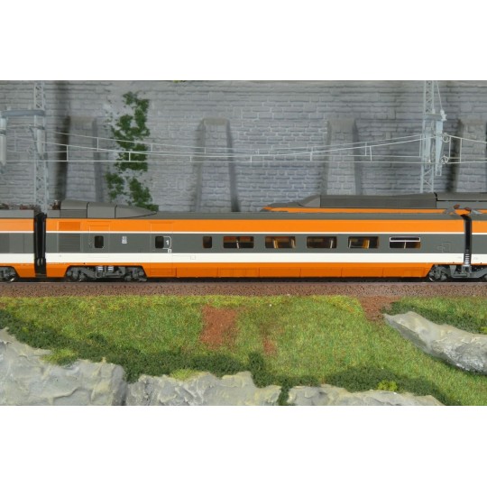 TGV SNCF PSE set no. 112 CFF 5 elements - REE Modèles TGV008, HO 1/87 TGV-008-Ree Modeles TGV001 Set of 5 TGV PSE Trainset (Original Trainset No. 69), SNCF - TGV-008