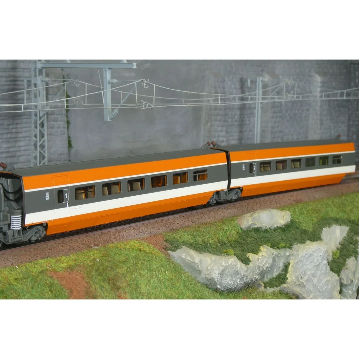 Coffret de remorques TGV SNCF PSE rame n°112 CFF 2 éléments R3 R7 -...