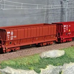 Ls Models 30805 Set de 2 wagons tombereaux, SNCF, DMH rouge UIC, VTG / SOGEWAG Ls models Lsm_30805 - 1