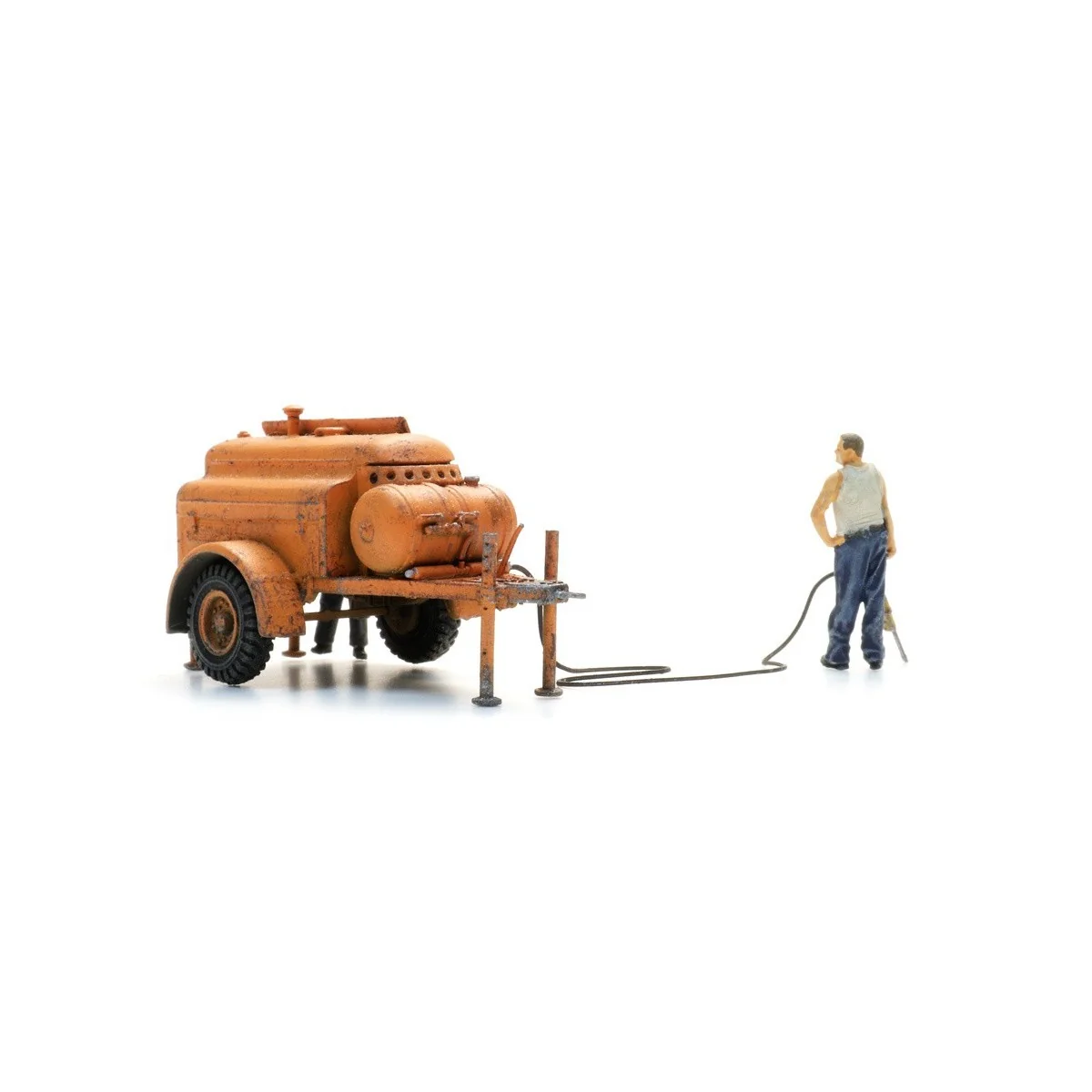 Compresseur sur remorque avec marteau-piqueur + 2 figurines Artitec...