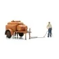 ARTI_387.611-Compressor on trailer with jackhammer + 2 Artitec figures 387.611 - H0 1/87