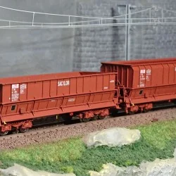 LS Models 32300 Set of 2 open wagons, SNCB, DM/DMH red UIC, SACILOR...