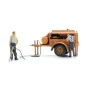 ARTI_387.611-Compresseur sur remorque avec marteau-piqueur + 2 figurines Artitec 387.611 - H0 1/87