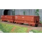 Lsm_32300-LS Models 32300 Set of 2 open wagons, SNCB, DM/DMH red UIC, SACILOR