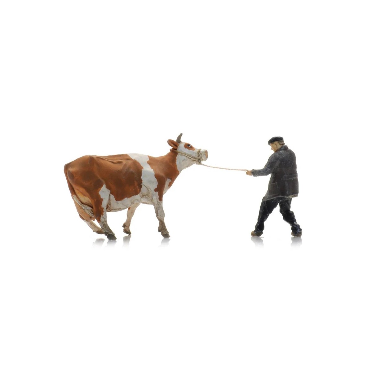 Figurines fermier avec vache obstinée Artitec 5870031 - HO 1/87 Figurines fermier avec vache obstinée Artitec 5870031 - HO 1/87