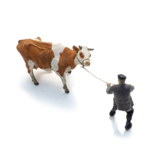Figurines fermier avec vache obstinée Artitec 5870031 - HO 1/87 ARTI_5870031-Figurines fermier avec vache obstinée Artitec 5870031 - HO 1/87 - ARTI_5870031