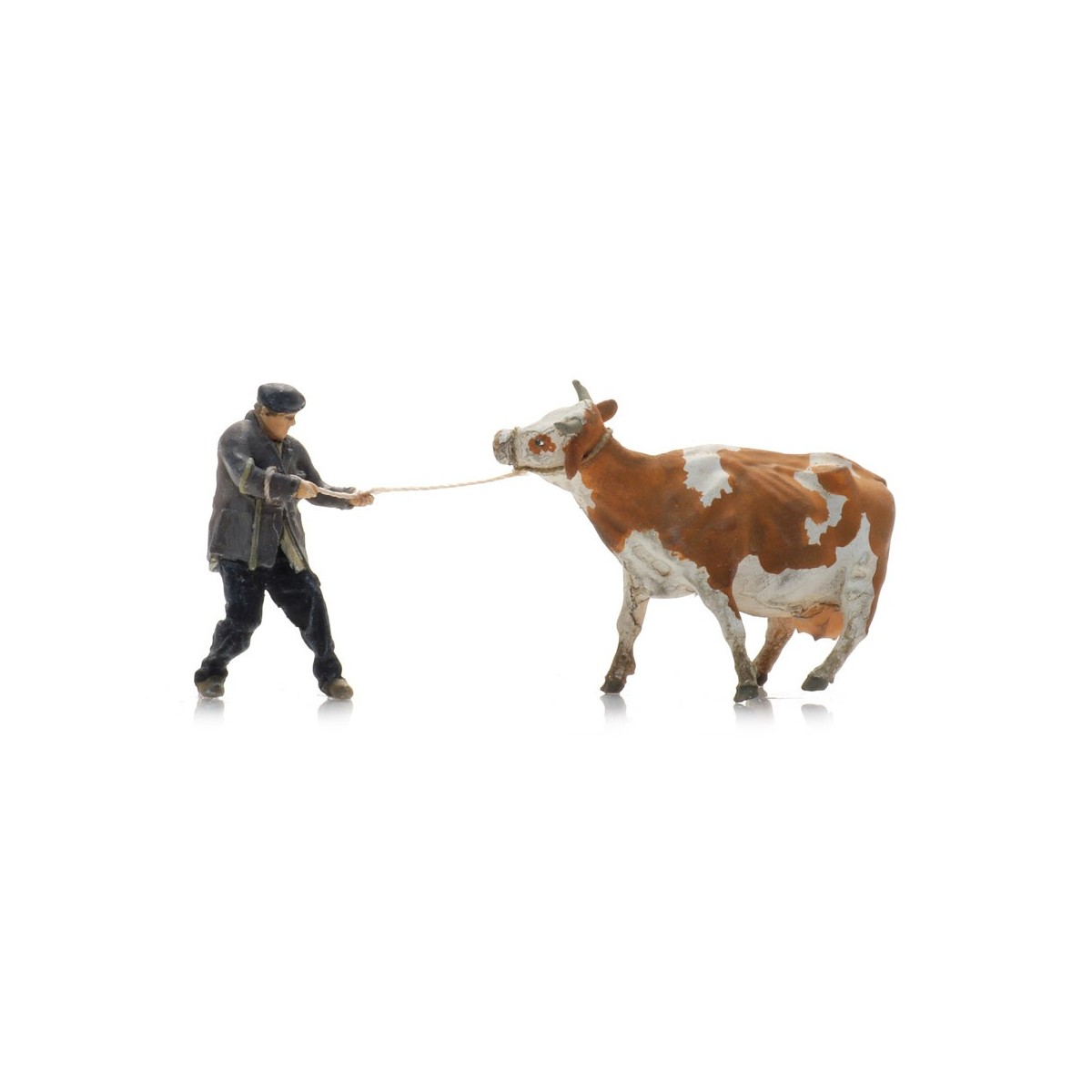 Farmer figurines with stubborn cow Artitec 5870031 - HO 1/87 Farmer figurines with stubborn cow Artitec 5870031 - HO 1/87