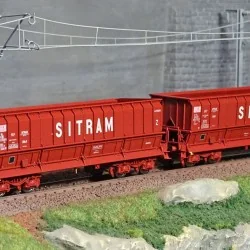 LS Models 32301 Set of 2 open wagons, SNCB, DMH red UIC, SITRAM - L...