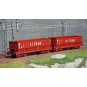 Lsm_32301-LS Models 32301 Set of 2 open wagons, SNCB, DMH red UIC, SITRAM