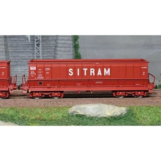 Lsm_32301-LS Models 32301 Set of 2 open wagons, SNCB, DMH red UIC, SITRAM