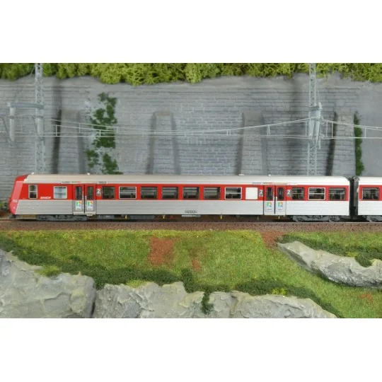 EPM 41.09.16 SNCF Regional Reversible Trainset, RRR Haute Normandie Region... EPM_E_41.09.16-EPM 41.09.16 SNCF Regional Reversible Trainset, RRR Haute Normandie Region, red / stainless steel, no. 114
