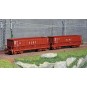 Lsm_32302-Ls Models 32302 Set de 2 wagons tombereaux, SNCB, DMH rouge UIC, SCRC