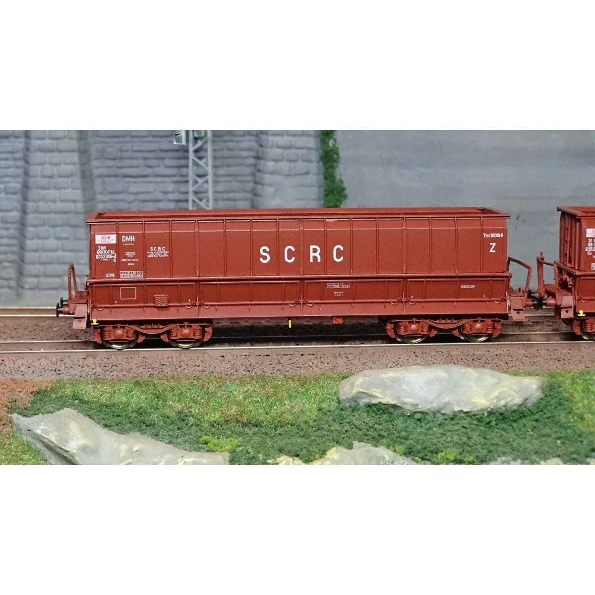 LS Models 32302 Set of 2 open wagons, SNCB, DMH red UIC, SCRC - Lsm...