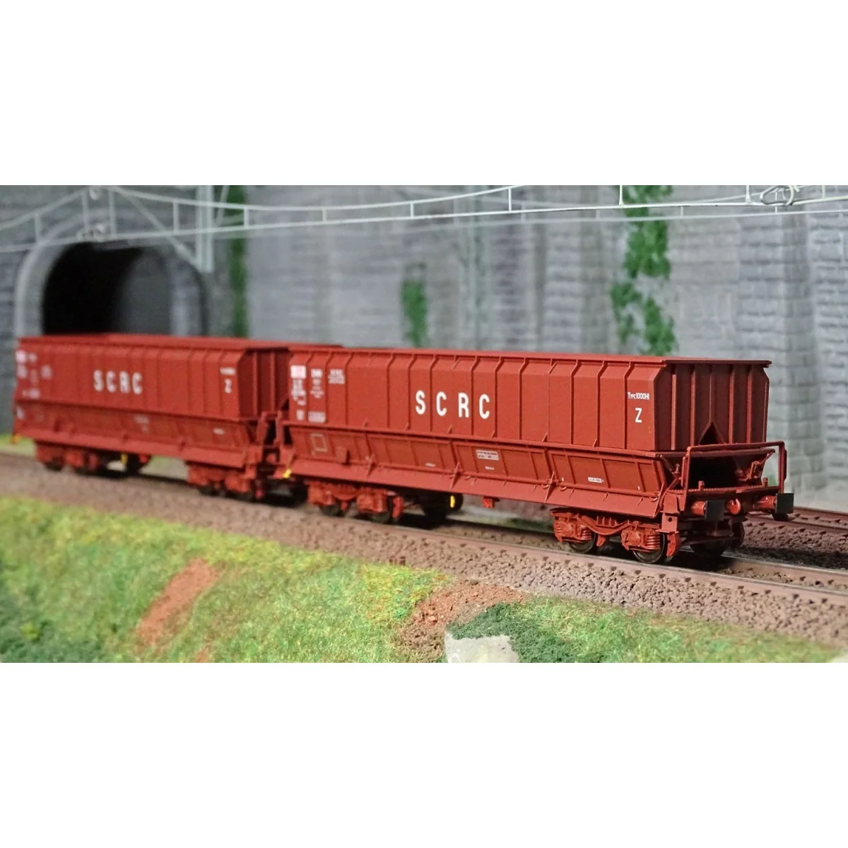 LS Models 32302 Set of 2 open wagons, SNCB, DMH red UIC, SCRC - Lsm...