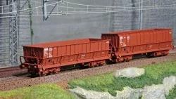 Ls Models 32303 Set de 2 wagons tombereaux, SNCB, DM / DMH rouge UIC, SACILOR Ls models Lsm_32303 - 1
