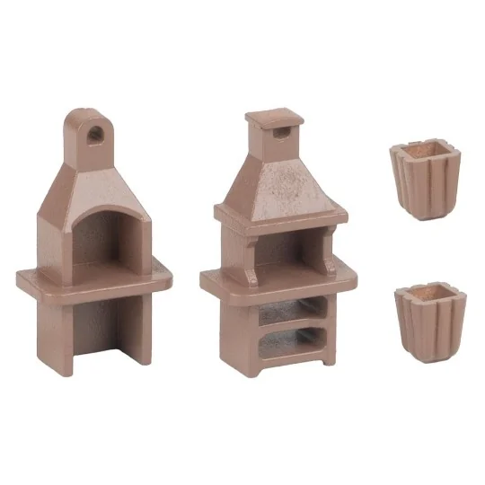 FALLER_180015-Set de 2 barbecues de jardin - FALLER 180015 - HO