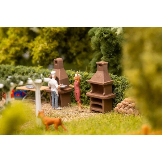 FALLER_180015-Set de 2 barbecues de jardin - FALLER 180015 - HO