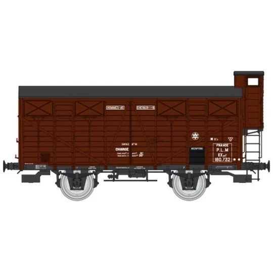 Ree models WB686 OCEM 19 covered wagon, solid wheels, closed doors ... WB-686-Ree models WB686 OCEM 19 covered wagon, solid wheels, closed doors and guard's cabin, PLM