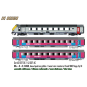 LSM_43057-LS Models 41252DC Set of 3 original Corail coaches (VU + VTU), driving trailer, SNCF, Nouille logo, lights - LSM_43057DC
