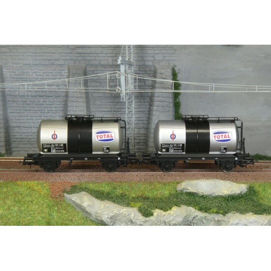 Rivarossi HR6565 Set of 2 two-axle tank wagons, FS, Total HR6565-Rivarossi HR6565 Set of 2 two-axle tank wagons, FS, Total