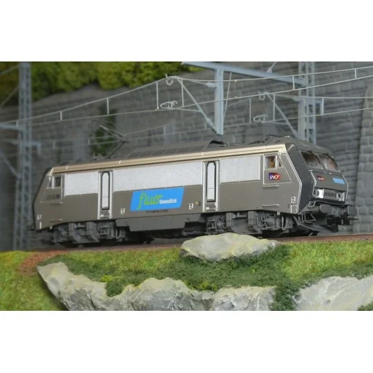 Jouef HJ2470S Locomotive électrique BB 26163R, SNCF, livrée fluo Gr... HJ2470S-Jouef HJ2470S Locomotive électrique BB 26163R, SNCF, livrée fluo Grand Est, logo Carmillon, digitale sonore