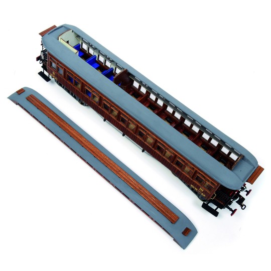 56003-OcCre 56003 Voiture voyageurs ep.I, MZA, 1/32 kit construction bois métal