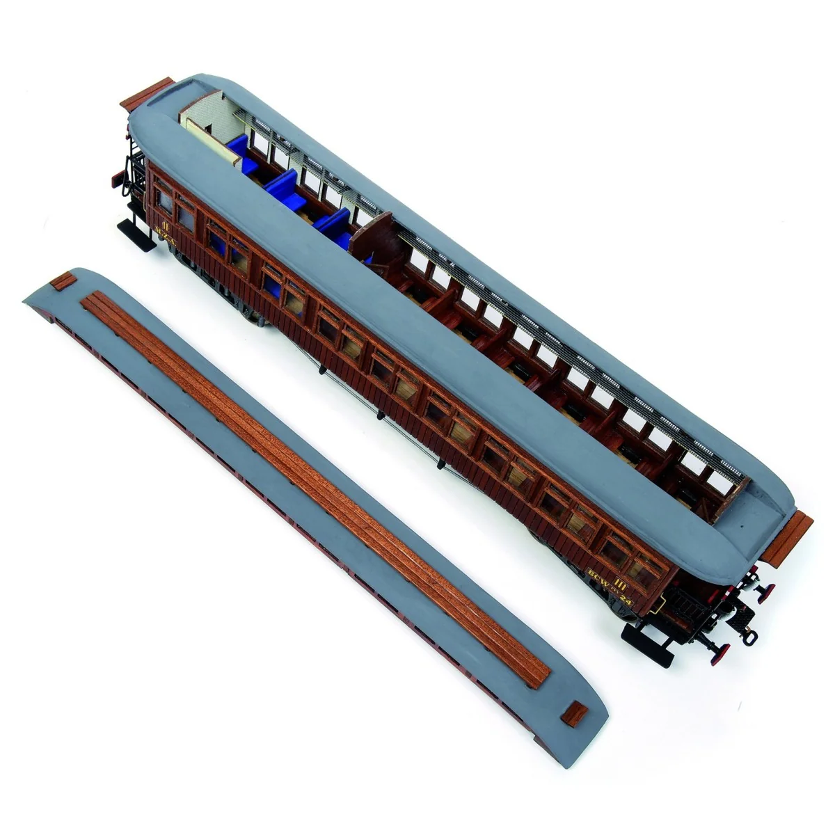 OcCre 56003 Voiture voyageurs ep.I, MZA, 1/32 kit construction bois métal OcCre 56003 - 4 OcCre 56003 Voiture voyageurs ep.I, MZA, 1/32 kit construction bois métal OcCre 56003 - 4