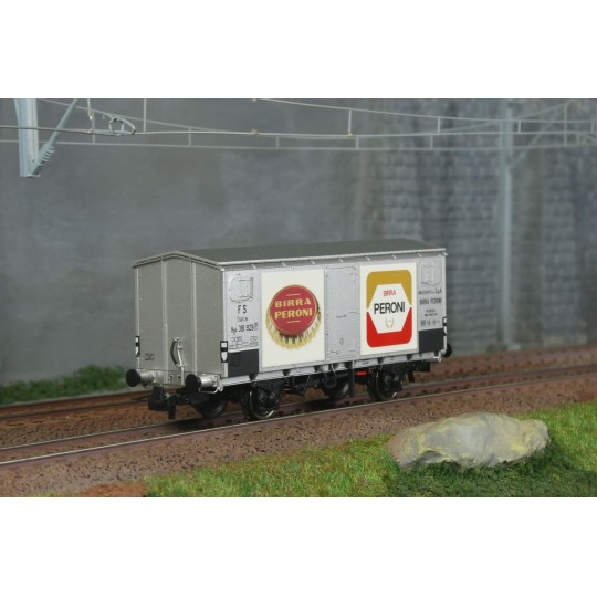Refrigerated covered wagon type Hgb Peroni FS Ep. III - Rivarossi H... HR6710-Refrigerated covered wagon type Hgb Peroni FS Ep. III - Rivarossi HR6710 - HO 1/87