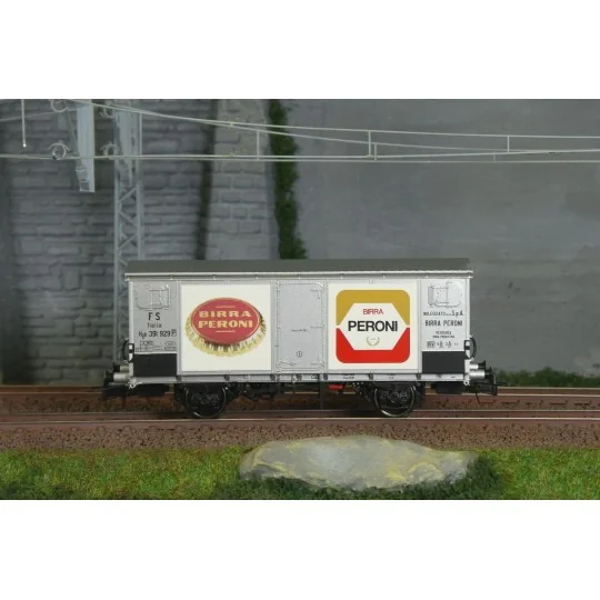Wagon couvert réfrigéré type Hgb Peroni FS Ep. III - Rivarossi HR67... HR6710-Wagon couvert réfrigéré type Hgb Peroni FS Ep. III - Rivarossi HR6710 - HO 1/87