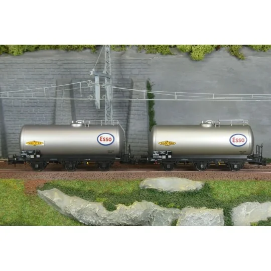 HJ6294-Set of 2 ESSO SNCF 3-axle tank wagons - Jouef HJ6294 - HO 1/87