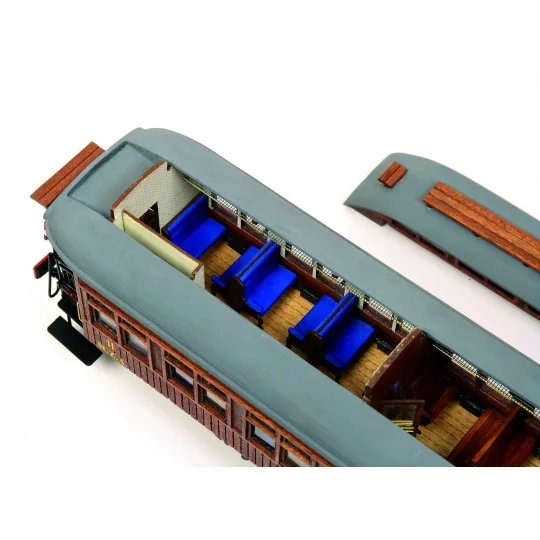 56003-OcCre 56003 Passenger Car Era I, MZA, 1/32 scale wood and metal construction kit