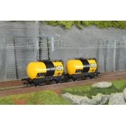 Set de 2 wagons-citernes à 2 essieux API, FS - Rivarossi HR6566 - H0