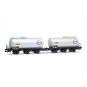 Set of 2 ESSO SNCF 3-axle tank wagons - Jouef HJ6294 - HO 1/87 HJ6294-Jouef HJ6230 Set of 2 Taoos bogie hopper wagons, blue livery, NACCO - HJ6294