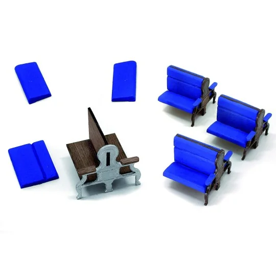 56003-OcCre 56003 Voiture voyageurs ep.I, MZA, 1/32 kit construction bois métal