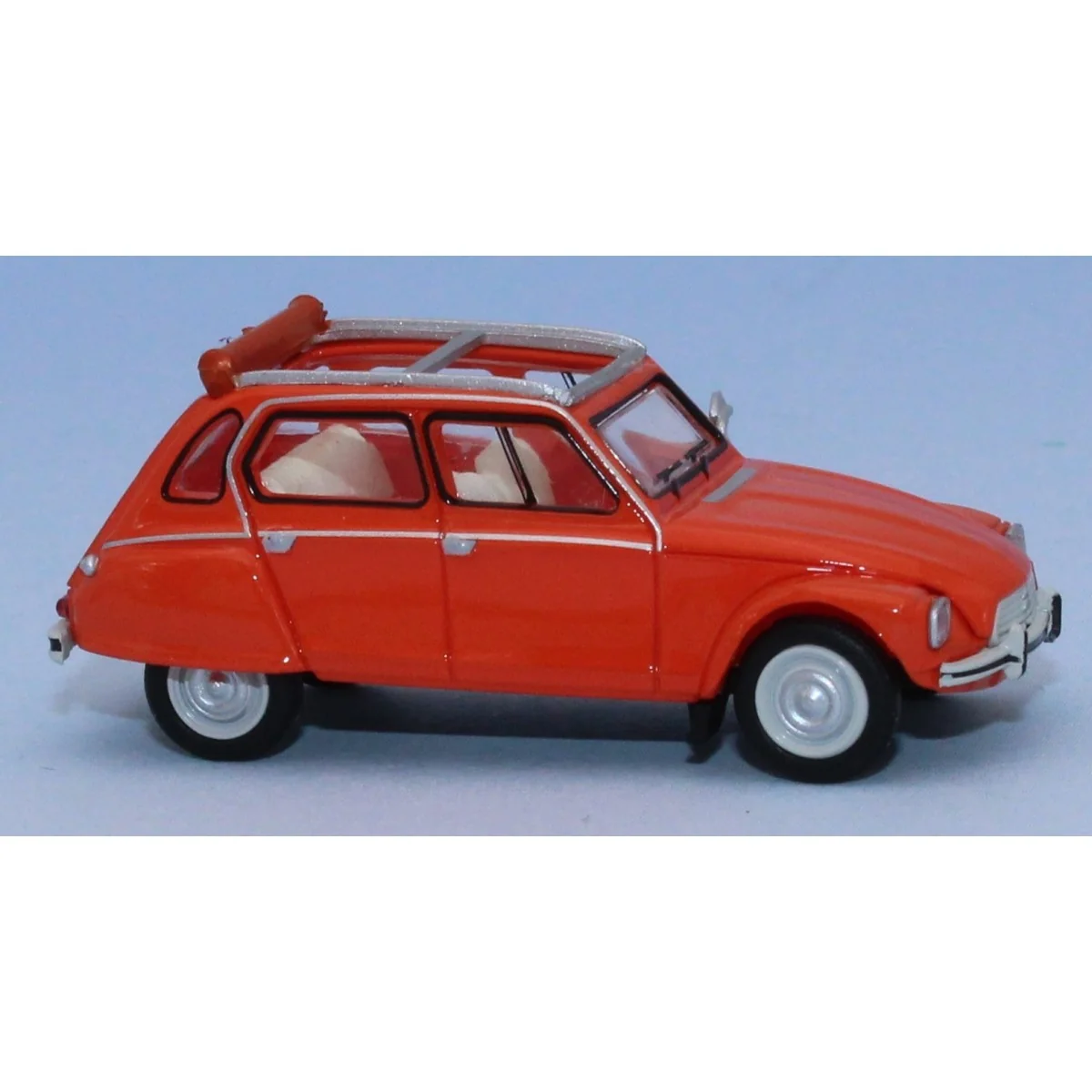 Voiture Citroën Dyane 6 capote ouverte orange cuivre indien - SAI 7...