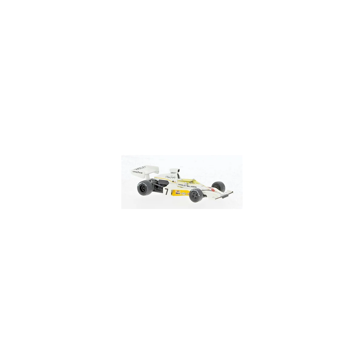 Car McLaren M23 Yardley D. Hulme 1973 - Brekina 22954 - HO 1/87