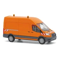 Orange Ford Transit Custom work van - Busch 54515 - HO 1/87