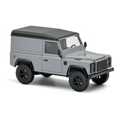 Véhicule Land Rover Defender 90, Gris - Busch 54356 - HO