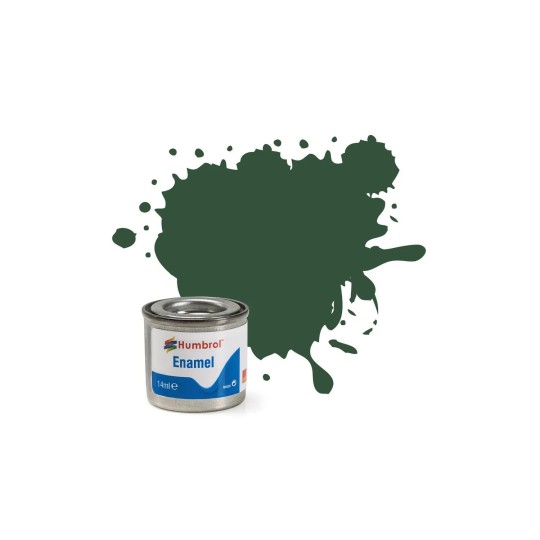 Enamel Paint: 78 - Cockpit Green - Matt - (14ml) AA0864-Enamel Paint 78: Matt Cockpit Green - 14ml Humbrol AA0864