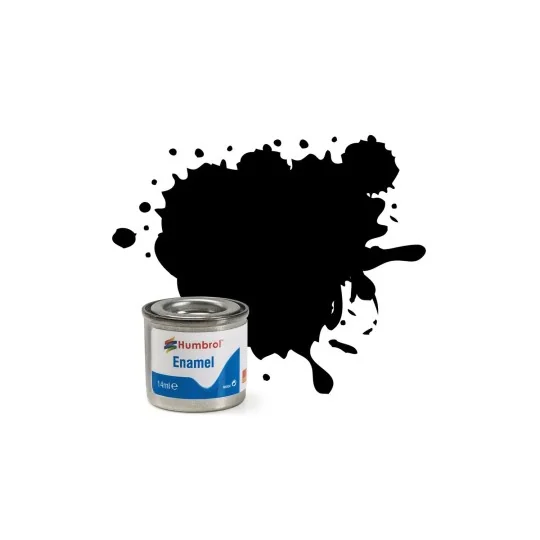Peinture Enamel 33: Matt Black (Noir Mat) - 14ml Humbrol AA0360 AA0360-Peinture Enamel 33: Matt Black (Noir Mat) - 14ml Humbrol AA0360