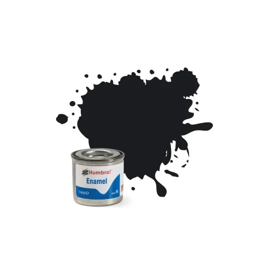 AA0237-Peinture Enamel 21: Gloss Black (Noir brillant) - 14ml Humbrol AA0237