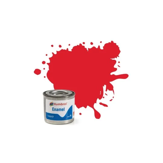 Peinture Enamel 19: Gloss Bright Red (Rouge Vif brillant) - 14ml Hu... AA0206-Peinture Enamel 19: Gloss Bright Red (Rouge Vif brillant) - 14ml Humbrol AA0206