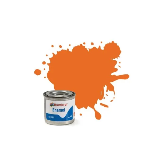 Peinture Enamel 18: Gloss Orange (brillant) - 14ml Humbrol AA0196 AA0196-Peinture Enamel 18: Gloss Orange (brillant) - 14ml Humbrol AA0196