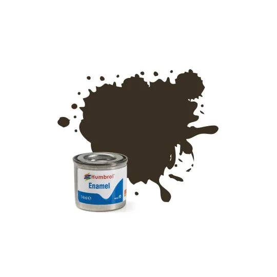Peinture Enamel 10: Gloss Service Brown (Marron Armée brillant) - 1... AA0117-Peinture Enamel 10: Gloss Service Brown (Marron Armée brillant) - 14ml Humbrol AA0117