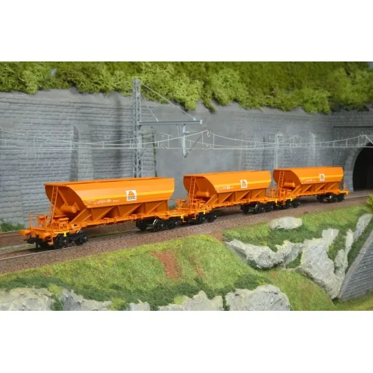 WB-COLAS-1-Ree Modeles WBCOLAS-1 Set de 3 wagons trémies EX Type 1, SNCF, COLAS RAIL