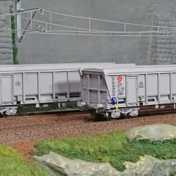 Ree modeles Sud-Express WBSE-010 Set de 2 Wagons Tombereaux TAMS, gris, Bogie Y25, ERMEWA Sudexpress WBSE-010 - 1
